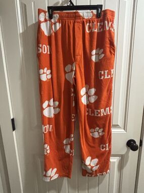 Clemson Pajama Bottom Pants Lounge Mens L Concept Sports Tiger Paw Print